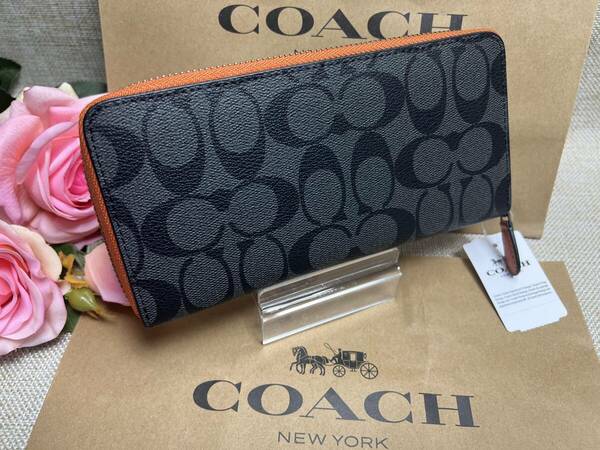 コーチ COACH長財布 財布 シグネチャー ラウンドジップ ラウンドファスナー カラーブロックプレゼント 贈り物 ギフトA199 F78202 