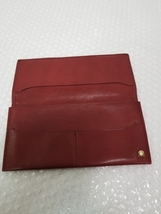 長財布　財布　レディース　赤　中古品　よこ　約18.5cm　たて　約8.5cm_画像3
