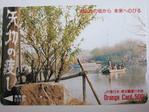 ＪＲ東日本フリーオレンジカード１穴　矢切の渡し