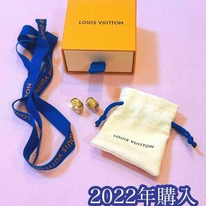 美品　ルイヴィトン　LOUIS VUITTON ピアス　ブックルドレイユナノグラム　M00397 LE1252