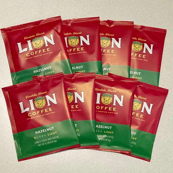 LION COFFEE ライオンコーヒー　ヘーゼルナッツ　8袋　ドリップコーヒー　フレーバーコーヒー