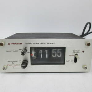 【0502h S10123】 PIONEER パイオニア PP-215A デジタルタイマー パタパタ時計 オーディオタイマー 通電のみ確認済 動作未確認 の画像1