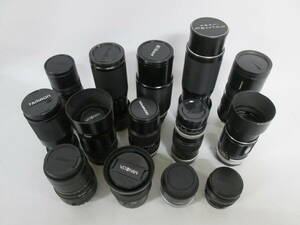 [0508n Y10020] camera lens 14 point summarize TAMRON/NIKON/OLYMPUS/MINOLTA/CANON/PETRI/SIGMA other present condition goods Junk 