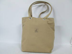 [0516n F10397]. rice field canvas tote bag beige bag men's lady's approximately 43×38×14cm