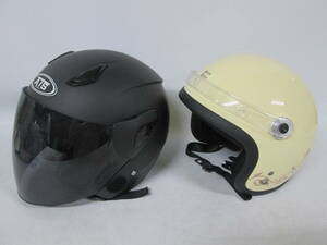 【0530n A10752】ヘルメット 2つ まとめ ATS HELMET 黒色/STREET Alice クリーム色 サイズ不明