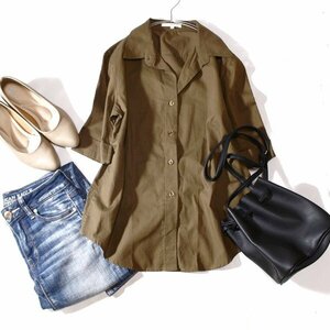  beautiful goods NARACAMICIE Nara Camicie large size 3 number cotton short sleeves shirt XL spring summer 24C05