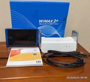UQ WiMAX NEC WX04 クレードルセット SIM（解約済）付属