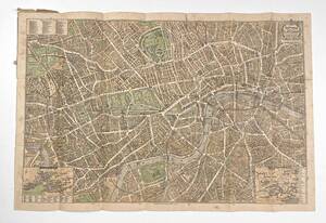60519YN●古地図●『Pictorial PLAN OF LONDON』1枚 ロンドン 鳥観図●戦前 イギリス 