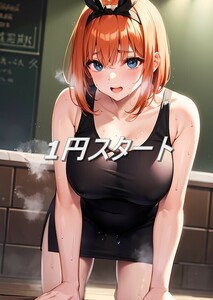 【1円スタート】【限定1点】【高画質】五等分の花嫁 中野 四葉 A4サイズポスター S213