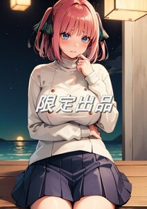 【限定1点】【高画質】五等分の花嫁 中野二乃 A4サイズポスター 美少女 アニメ イラストアート セクシー グラビア NinoN018