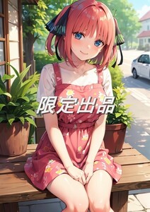 【限定1点】【高画質】五等分の花嫁 中野二乃 A4サイズポスター 美少女 アニメ イラストアート セクシー グラビア NinoN034