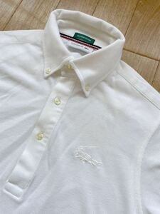 良品　LACOSTE　ラコステ　EXCLUSIVE EDITION　半袖　ポロシャツ　トップス　刺繍ロゴ　ワニ　ワンポイント　2号　メンズ　Sサイズ　正規品