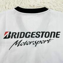 BRITGESTON MOTOR SPORT　ブリジストン レーシング　半袖　ドライ　Tシャツ　トップス　ホワイト　メンズ　XLサイズ　ノベルティ　企業物_画像3