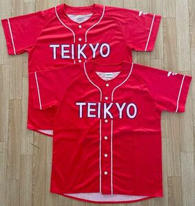 希少　レア　帝京大学　TEIKYO　ラグビー部　優勝記念　ゲームシャツ　ベースボールシャツ　2着セット　メンズ　フリーサイズ