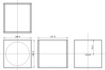 【5.5M1414basic】 5.5mm厚 MDF キューブ形状 密封型 エンクロージャー 組立 キット_画像2