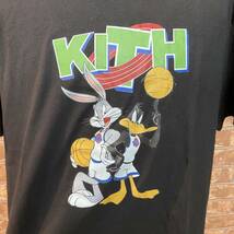 R1294 美品！【 ルーニーテューンズ Tシャツ 48 】LOONEY TUNES プリントTシャツ バッグスダニー ダフィーダッグ 黒 レア 未使用品 保管品_画像3