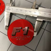 当時物　旧車　4枚セット　PANASPORTS　RACING　パナスポーツレーシング　F1　センターキャップ　オーナメントレッド　新品！58mm_画像2