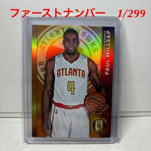 【ファーストナンバー　1/299 】 Paul Millsap 2015-16 Panini NBA Gold Standard