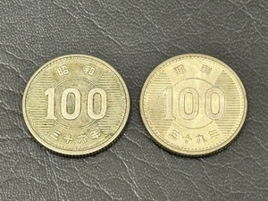 特年！昭和36年＋昭和39年 稲穂百円 100円銀貨 2枚セット 