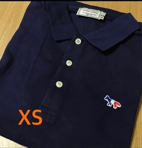 メゾンキツネ☆トリコロールフォックス　ユニセックス　ポロシャツ　XSサイズ ブラック④