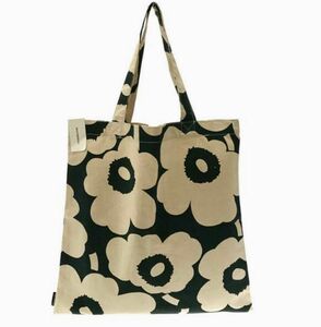 marimekko☆ マリメッコ☆人気　ピエニウニッコ　肩かけトートバッグ　ダークグリーン