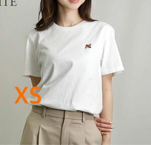 メゾンキツネ☆シングルフォックス　ユニセックスTシャツ XSサイズ　ホワイト③