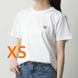 メゾンキツネ☆ シングルフォックス　ユニセックス　Tシャツ XSサイズ　ホワイト②
