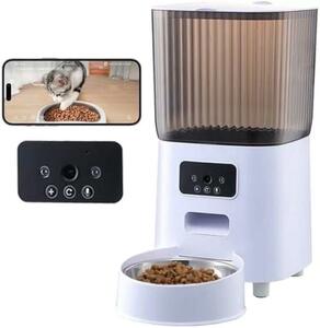  automatic feeding machine automatic feeder dog cat high capacity smartphone camera attaching pet 