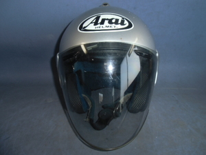 【ジャンク品】 Arai アライ SZ α Adsis-Z アドシス ヘルメット オンロード ジェットヘルメット シールド オートバイ 59-60㎝ Lサイズ