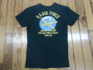 J-25 ミリタリー サバゲー コンバット アメカジ トレーニングシャツ US AIR FORCE アンダー Tシャツ 刺繍 Mサイズ 黒 送料198円