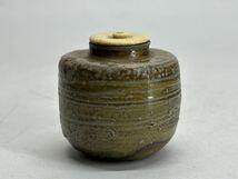 真作保証 人間国宝 山本陶秀 備前 茶入 茶道具_画像1