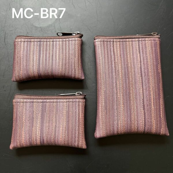 MC-BR7.ハンドメイド　ミニコインケース　カードケース　レザー　薬入れ　小物入れ　アクセサリー入れ