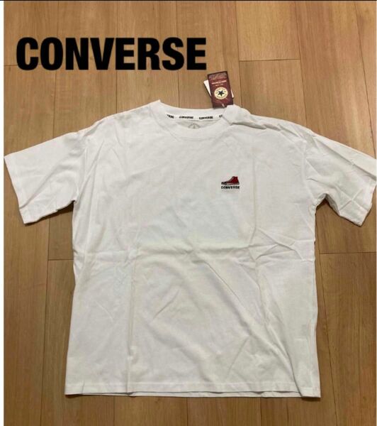 C【新品】コンバース　レディースTシャツ　白　Lサイズ