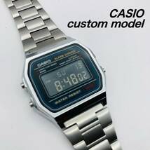 【CASIO】チープカシオ デジタル腕時計 カスタム 黒 液晶反転【国内正規品】 A158WA-1JH シルバー_画像1
