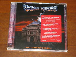 VICIOUS RUMORS ヴィシャス・ルーマーズ/ WELCOME TO THE BALL 2024年発売 リマスター CD 輸入盤