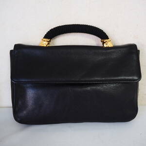 *YURIE NITANI/ lily enitani* soft leather * formal bag * formal * bag * handbag * black *