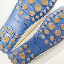 C #【商品ランク:B】 トリーバーチ TORY BURCH ロゴ刻印 一部 レザー ゴールド金具 パンプス size6 1/2M レディース シューズ 婦人靴 _画像9