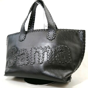 B Φ[ commodity rank :B] Samantha Thavasa Samantha Thavasa logo design leather handbag handbag tote bag woman bag black black series 