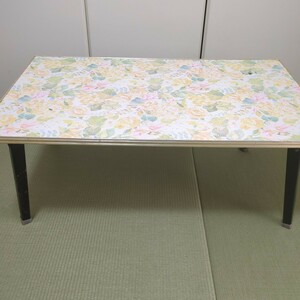 昭和レトロ　花柄　折りたたみテーブル 座卓 テーブル　アンティーク