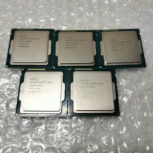 Intel　Core i5 4570　CPU　SR14E　(5枚セット)　BIOS起動確認済　【中古、ジャンク扱】