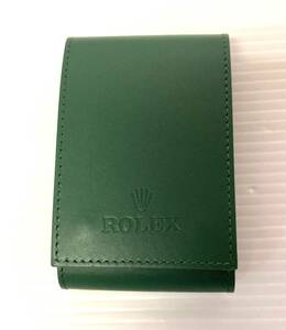 ★☆⑬美品 純正 ROLEX ロレックス 時計用携帯ケース ウォッチケース グリーン 時計入れ トラベルケース 保存ケース 収納ケース☆★