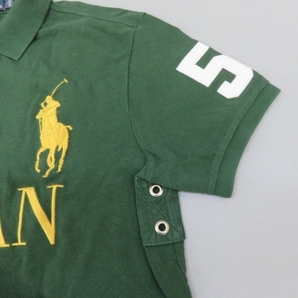 D432★POLO RalphLauren ポロ・ラルフローレン MILAN 半袖ポロシャツ L 緑 5/7★Aの画像4