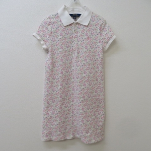 W911* Polo Ralph Lauren short sleeves One-piece Kids M(8-10) floral print *A