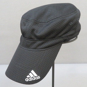 D421★adidas/アディダス　キャップ　黒　メッシュ★A