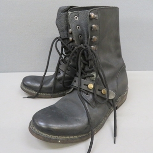 S151★DIESEL/ディーゼル　BLACK GOLD レザーブーツ　黒　41/25.5cm★A