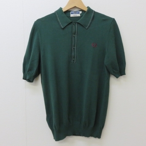 W441★FRED PERRY フレッドペリー 半袖ポロシャツ　サイズ36 グリーン 5/20★A