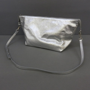 YSS4538*MARCO MASI/ maru koma -ji2way shoulder bag handbag silver Italy made *A
