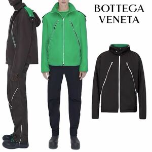 タグ付き新品同様★ BOTTEGA VENETA ボッテガヴェネタ テクニカルナイロンジップジャケット トラックジャケット ブルゾン グリーン Mサイズ