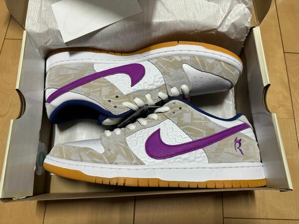 Rayssa Leal × Nike SB Dunk Low PRM Pure Platinum and Vivid Purple