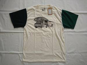 go slow caravan ゴースローキャラバン プリント入り半袖Tシャツ WHITE サイズ4